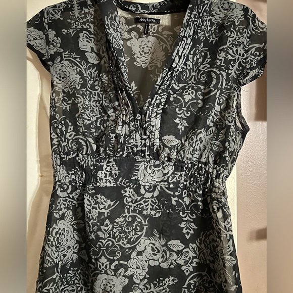 Black and white peplum blouse - Picture 1 of 2